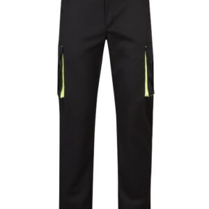 Pantalón stretch bicolor multibolsillos
