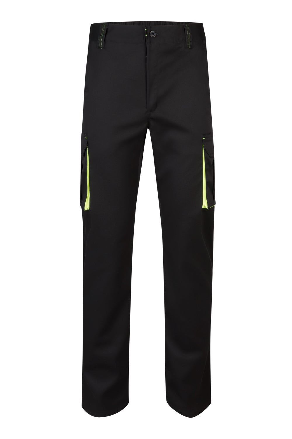 Pantalón stretch bicolor multibolsillos
