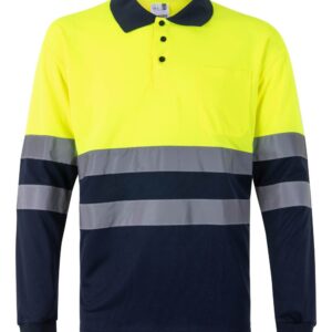 Polo bicolor manga larga