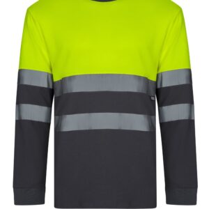 Camiseta algodón bicolor manga larga