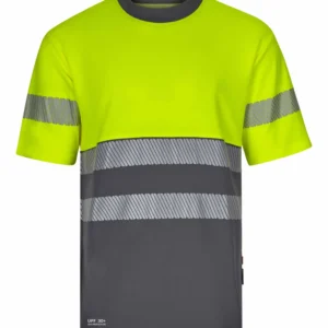 Camiseta algodón bicolor manga corta  cinta segmentada