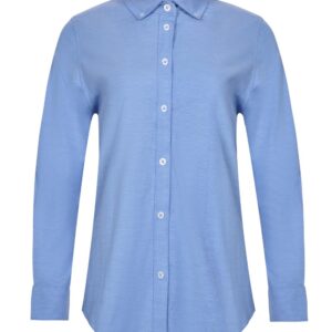 Camisa oxford stretch manga larga mujer