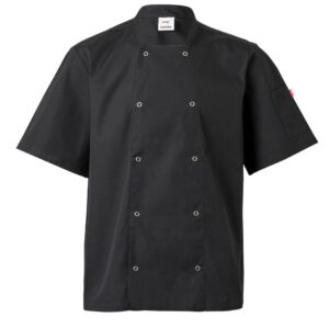 Chaqueta de cocina con automáticos manga corta